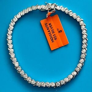 🆕 8” 9ctwt Moissanite Tennis Bracelet set in .925 Sterling Silver